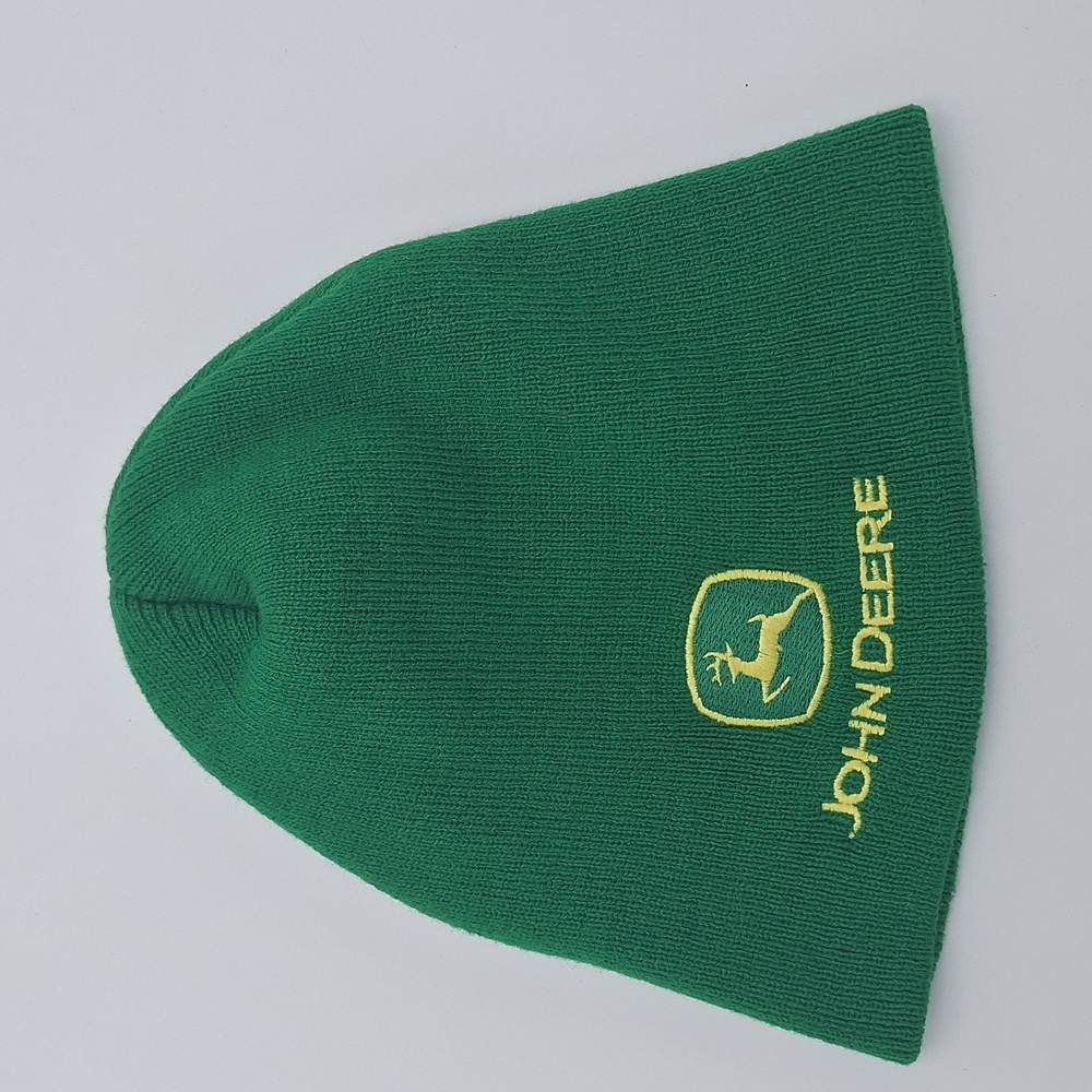 John Deere Green Knit Hat with Yellow Logo Kids